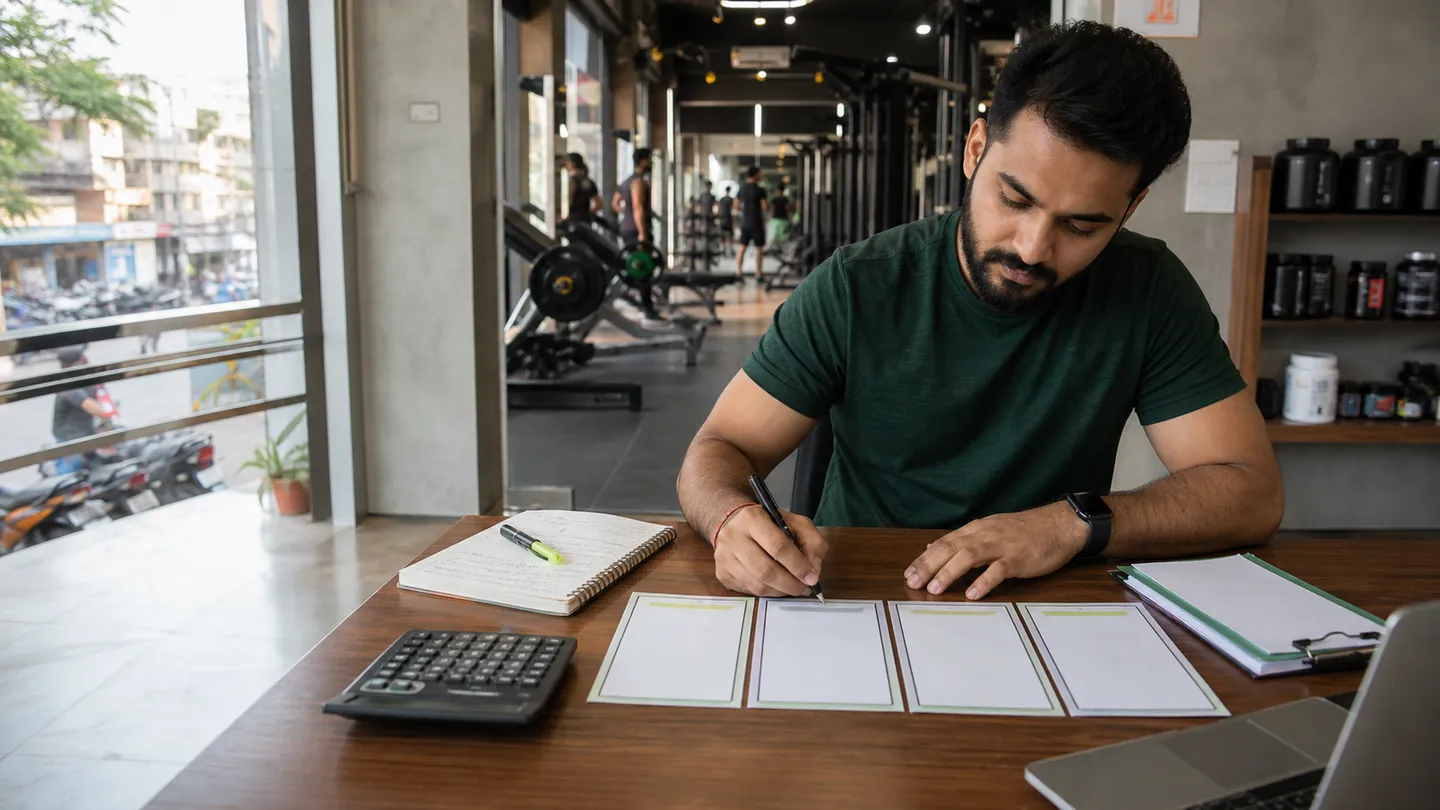 Gym owner planning membership pricing in an Indian city